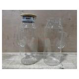 2- Glass carafes