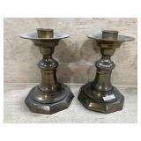 Pair of brass candlesticks