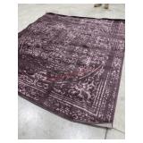 7.10 x 9.6 Deep burgundy area rug  #4