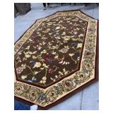 8Brown, tan and burgundy area rug   #6