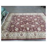 9x12 Red oriental design area rug  #1