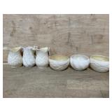 BELEEK IRELAND MINT PITCHER AND BOWLS 6 PIECES