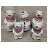 SHAWNEE POTTERY PIG S&PS 5 PIECE