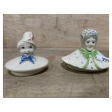 SHAWNEE POTTERY TEAPOT LIDS 2 QTY