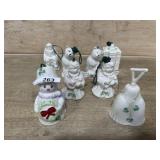 BELLEEK IRELAND 8 PIECE BELL SET