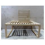 Wood organizer shelf and wood tissue box