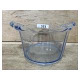 ELEGANT GLASS BLUE ICE BUCKET