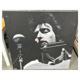 36x36 Bob Dylan painting on canvas  (small tear