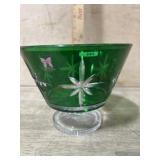 WATERFORD CRYSTAL GREEN BOWL FOOTED