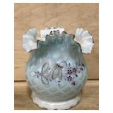 VICTORIAN SATIN CRIMPED VASE