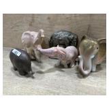 5 Elephant figures