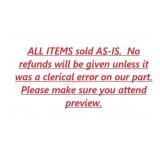 All items sold As-Is