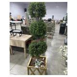 Artificial triple ball boxwood topiary tree