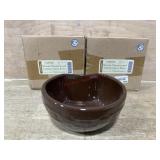 longaberger 3 pc brown interlocking bowls