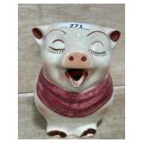 SHAWNEE POTTERY GOLD TRIM PIG PITCHER
