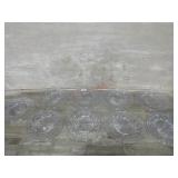 IMPERIAL GLASS CAPE COD  DINNER PLATES  9 QTY