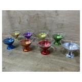 MCM ALLUMINUMICE CREAM DISHES WITH INSERTS 8 QTY