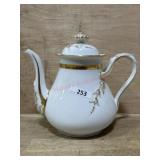 IRONSTONE GOLD TRIM COFFEE POT