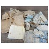 Flat of vintage baby clothes