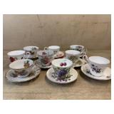 Flat of tea cups and saucers
