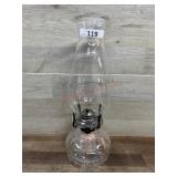 Clear glass oil lamp