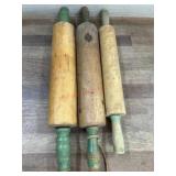 3- Wood rolling pins
