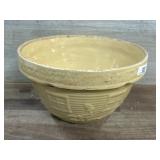 Yellow ware crock mixing bowl