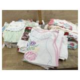 Flat of old table linens