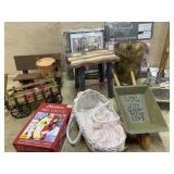 Box with wall paper boarder, Americana decor,