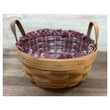 1991 Longaberger round Button basket with liner