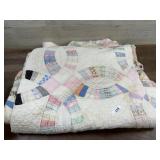 POld Double wedding ring quilt