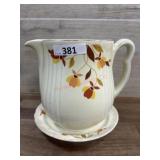 Jewel tea pitcher and plate