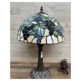 Fruit pattern leaded glass table lamp