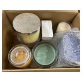 Box lot of jar candles