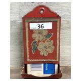 Red old match box holder
