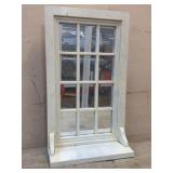 13x20 White window wall hanger with ledge