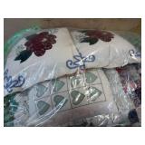 Bag of embroidered throw pillows
