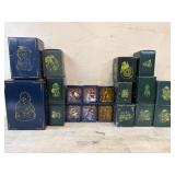 Box of 19 Boyds Bear glass ornaments