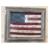 15x18 Wood frame with embroidery country fabric