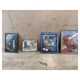 4 Advertising prints with thermometers