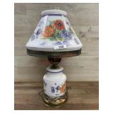 Blue and white floral gone with the wind lamp