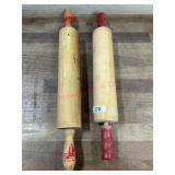 2- Wood rolling pins