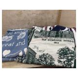 3- Various printed throw blankets