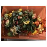 Orange tote of sild flowers