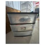 Black 3 drawer plastic storage cabinet