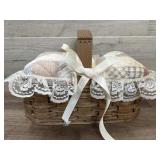 Old wood sewing basket