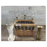 Americana basket with candle sticks