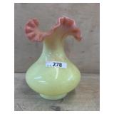 Fenton Burmese glass vase