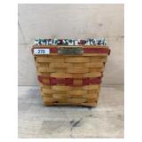 1995 Longaberger Cranberry basket with liner and