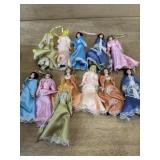 Flat of 11 doll ornaments